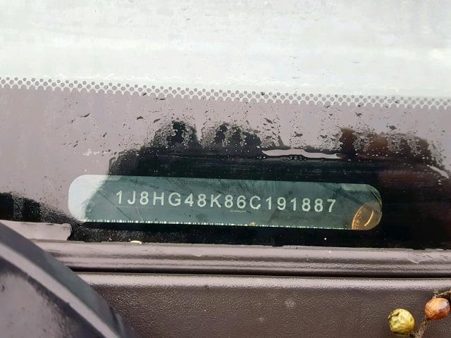 1J8HG48K86C191887 - 2006 JEEP COMMANDER 银色 照片 10