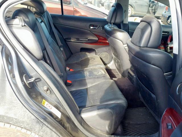 JTHCE96SX80017586 - 2008 LEXUS GS 350 GRAY photo 6