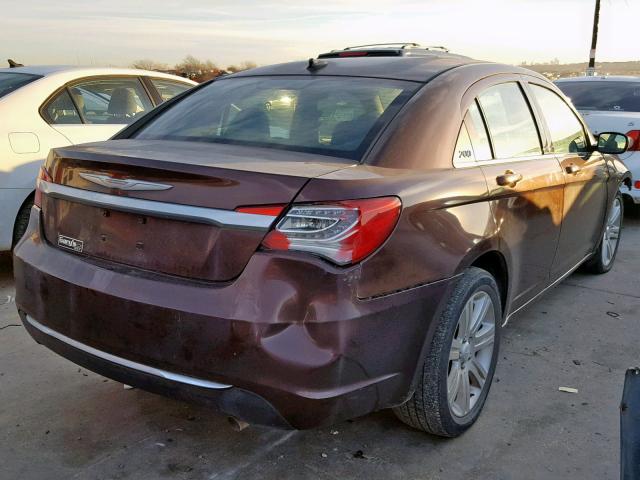 1C3CCBAB6DN698031 - 2013 CHRYSLER 200 LX BROWN photo 4