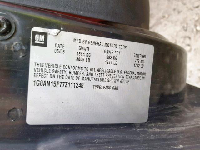 1G8AV15F26Z152773 - 2006 SATURN ION LEVEL RED photo 10