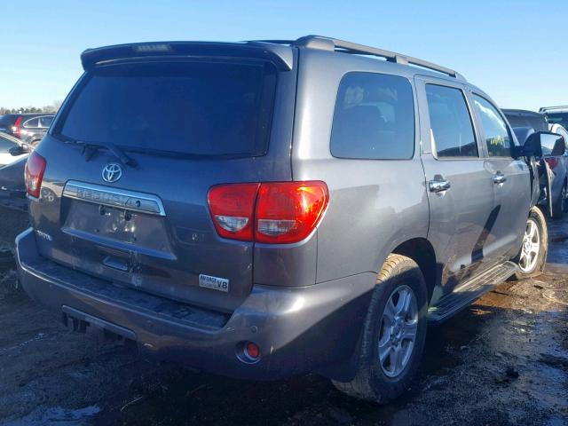 5TDBY68A68S016973 - 2008 TOYOTA SEQUOIA LI GRAY photo 4