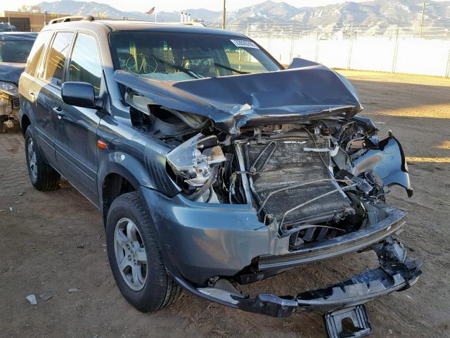 2HKYF18686H525349 - 2006 HONDA PILOT EX GRAY photo 1