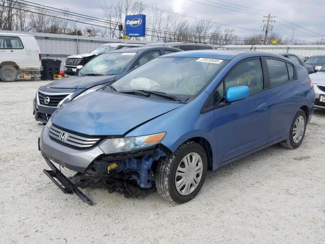 JHMZE2H58AS008095 - 2010 HONDA INSIGHT LX BLUE photo 2