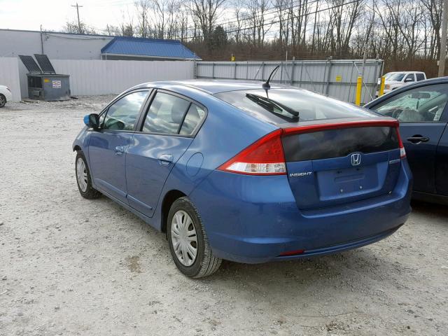 JHMZE2H58AS008095 - 2010 HONDA INSIGHT LX BLUE photo 3