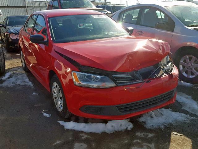 3VW2K7AJ7EM235435 - 2014 VOLKSWAGEN JETTA BASE RED photo 1