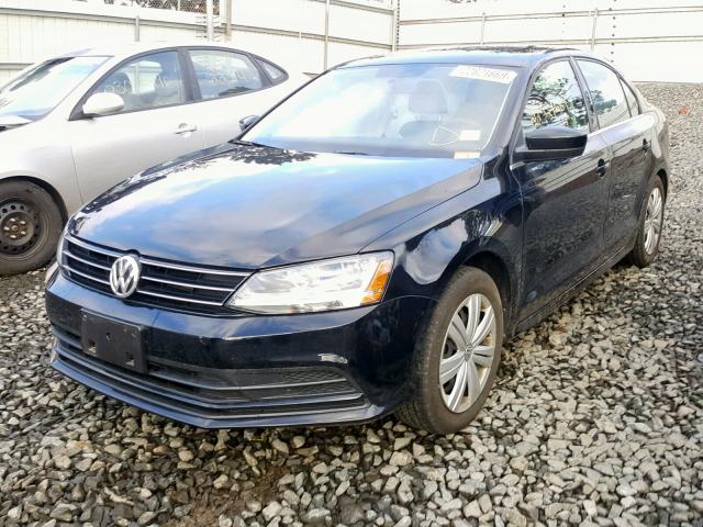 3VW2B7AJXHM316319 - 2017 VOLKSWAGEN JETTA S BLACK photo 2