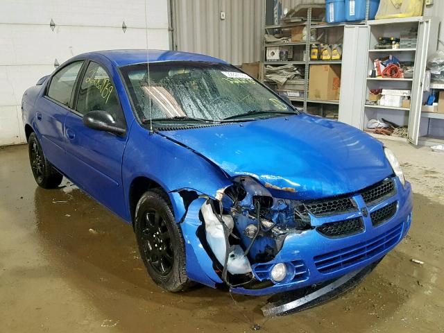 1B3ES56CX5D184962 - 2005 DODGE NEON SXT BLUE photo 1