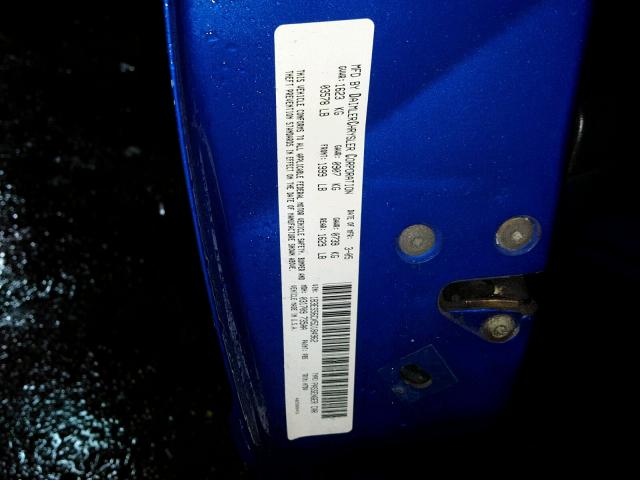 1B3ES56CX5D184962 - 2005 DODGE NEON SXT BLUE photo 10