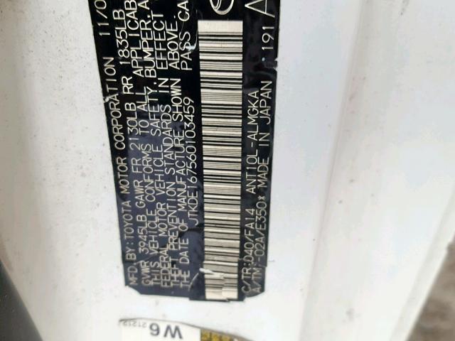 JTKDE167560103459 - 2006 TOYOTA SCION TC Ağ foto 10