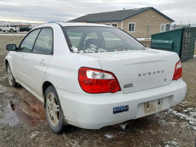 1JF1GD67535H505259 - 2005 SUBARU IMPREZA RS WHITE photo 3