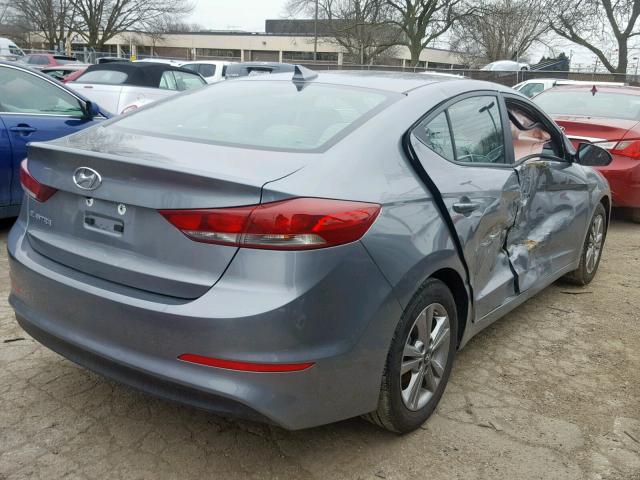 KMHD84LFXJU536879 - 2018 HYUNDAI ELANTRA SE GRAY photo 4