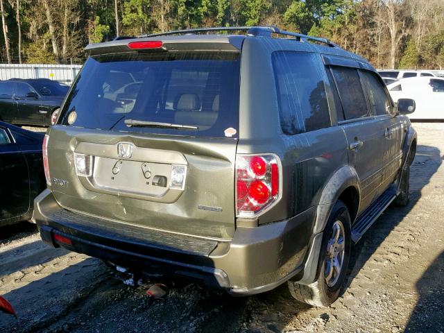 5FNYF18786B011234 - 2006 HONDA PILOT EX GREEN photo 4