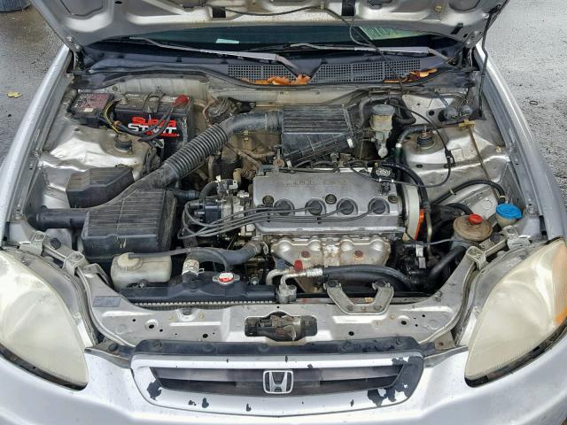 1HGEJ6220WL085757 - 1998 HONDA CIVIC DX SILVER photo 7