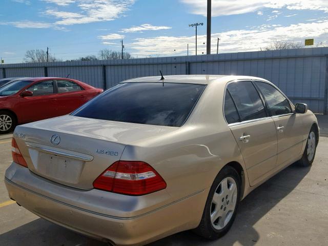 JTHBN36F940153097 - 2004 LEXUS LS 430 GOLD photo 4