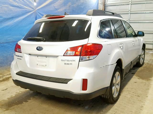 4S4BRDKC8C2277836 - 2012 SUBARU OUTBACK 3. WHITE photo 4