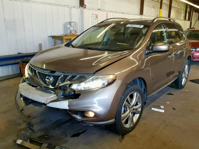 JN8AZ1MWXBW175536 - 2011 NISSAN MURANO S BROWN photo 2