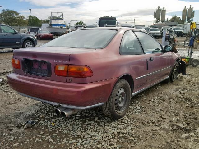 2HGEJ2226RH518301 - 1994 HONDA CIVIC DX PURPLE photo 4