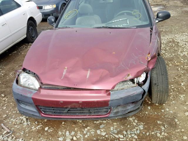 2HGEJ2226RH518301 - 1994 HONDA CIVIC DX PURPLE photo 9