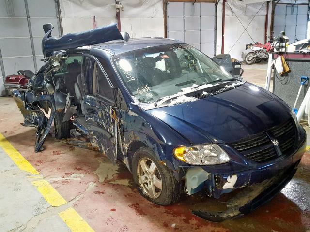 1D4GP45R65B415024 - 2005 DODGE CARAVAN SX BLUE photo 1