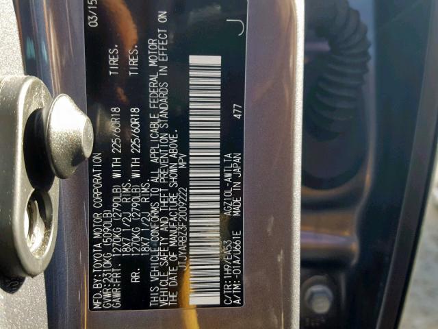 JTJYARBZ3F2009222 - 2015 LEXUS NX 200T GRAY photo 10