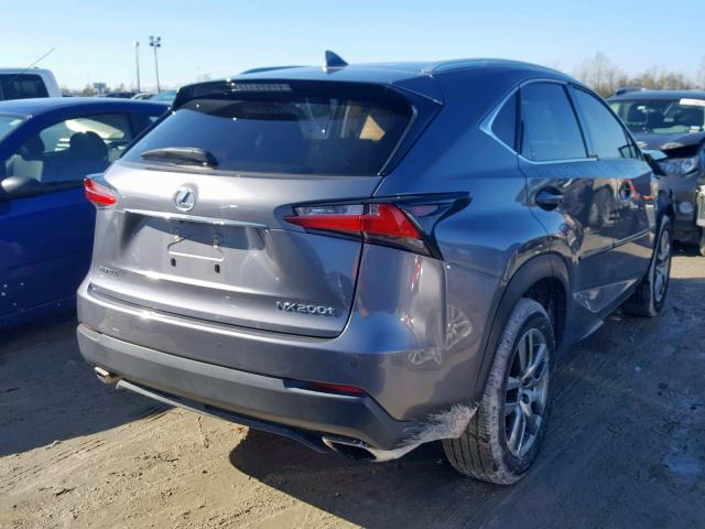 JTJYARBZ3F2009222 - 2015 LEXUS NX 200T GRAY photo 4