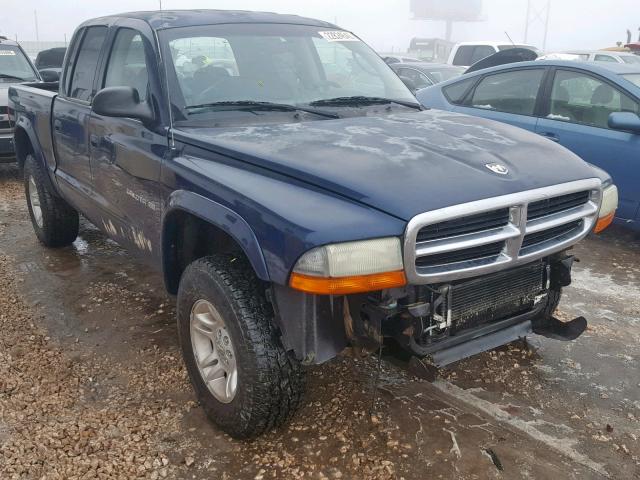 1B7HG48N42S653623 - 2002 DODGE DAKOTA QUA BLUE photo 1