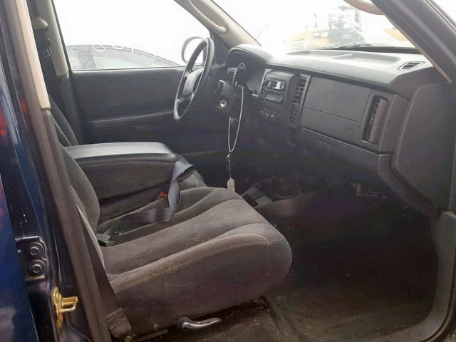 1B7HG48N42S653623 - 2002 DODGE DAKOTA QUA BLUE photo 5