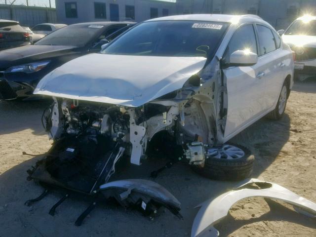 3N1AB7AP2JL660163 - 2018 NISSAN SENTRA S WHITE photo 2