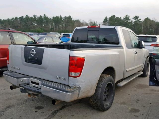 1N6AA06A64N555008 - 2004 NISSAN TITAN XE SILVER photo 4