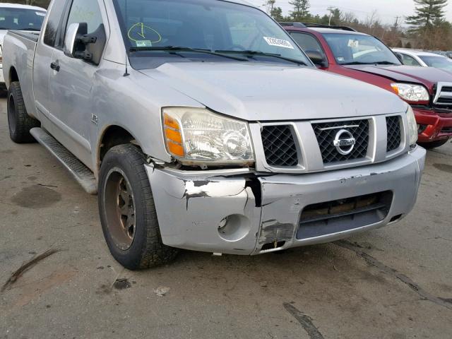 1N6AA06A64N555008 - 2004 NISSAN TITAN XE SILVER photo 9