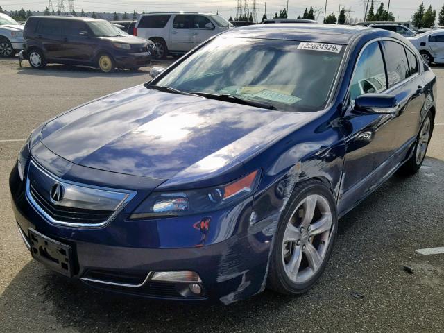 19UUA8F77DA006865 - 2013 ACURA TL ADVANCE BLUE photo 2