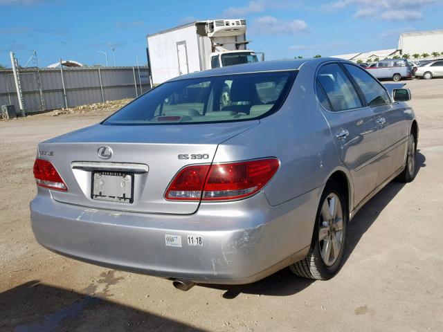 JTHBA30G755089661 - 2005 LEXUS ES 330 SILVER photo 4
