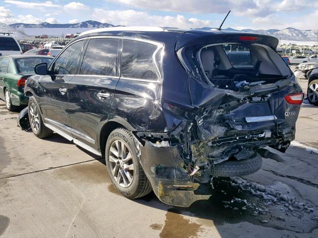 5N1AL0MN4EC528515 - 2014 INFINITI QX60 BLACK photo 3