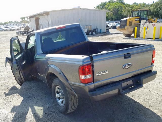 1FTYR10U67PA31806 - 2007 FORD RANGER GRAY photo 3