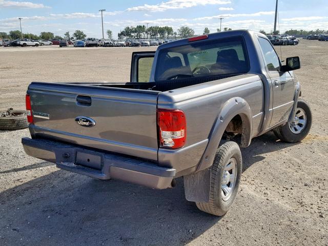 1FTYR10U67PA31806 - 2007 FORD RANGER GRAY photo 4