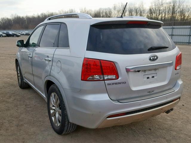 5XYKWDA2XCG284864 - 2012 KIA SORENTO SX SILVER photo 3