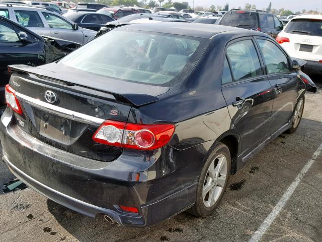 2T1BU4EE4BC583349 - 2011 TOYOTA COROLLA BA BLACK photo 4