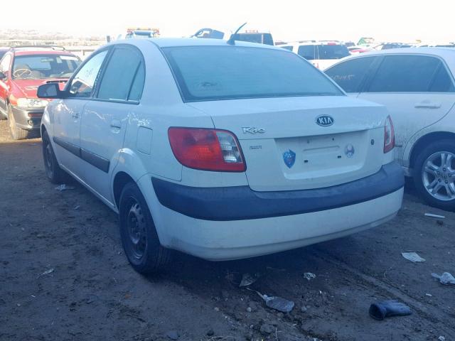 KNADE123266033892 - 2006 KIA RIO WHITE photo 3