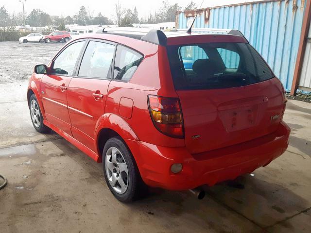 5Y2SM65826Z451627 - 2006 PONTIAC VIBE RED photo 3