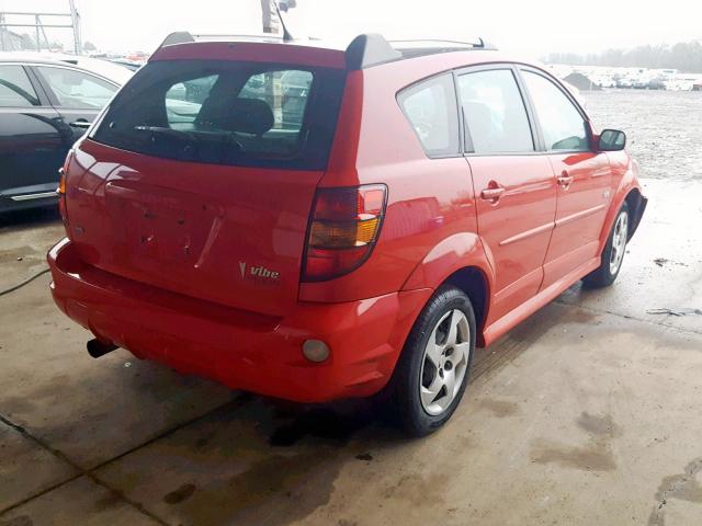 5Y2SM65826Z451627 - 2006 PONTIAC VIBE RED photo 4