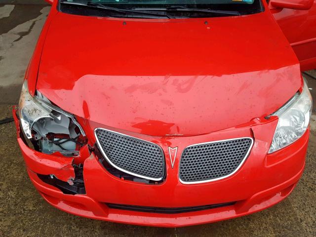 5Y2SM65826Z451627 - 2006 PONTIAC VIBE RED photo 7