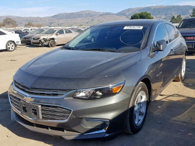 1G1ZB5ST0JF210353 - 2018 CHEVROLET MALIBU LS GRAY photo 2