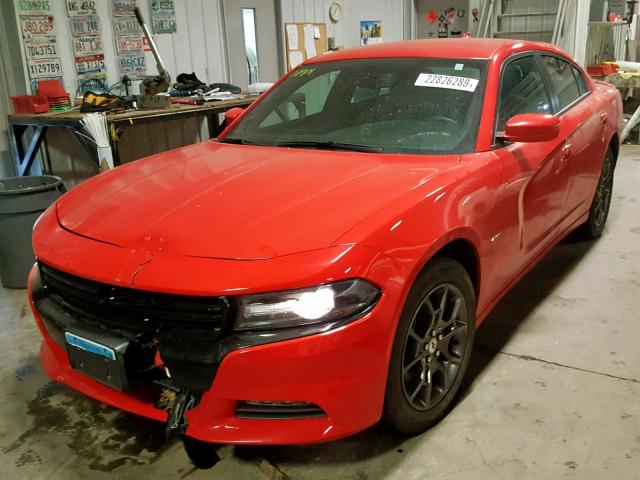 2C3CDXJG8JH121625 - 2018 DODGE CHARGER GT RED photo 2