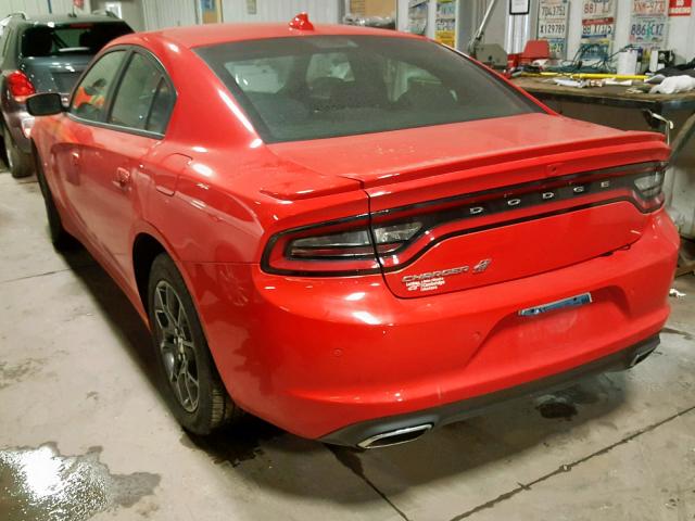 2C3CDXJG8JH121625 - 2018 DODGE CHARGER GT RED photo 3