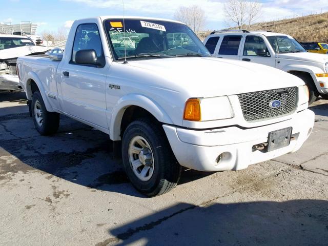 1FTYR10UX1PB49316 - 2001 FORD RANGER WHITE photo 1