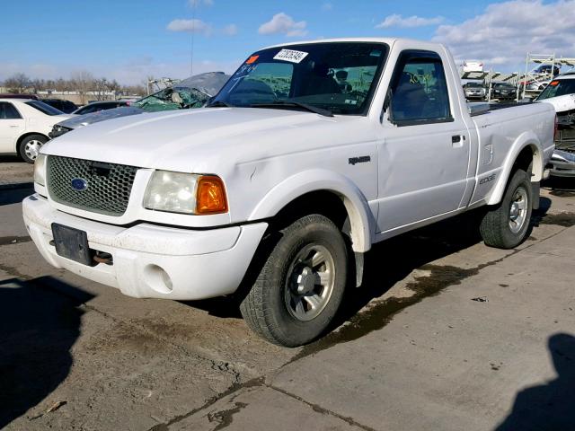 1FTYR10UX1PB49316 - 2001 FORD RANGER WHITE photo 2