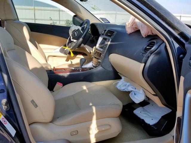 JTHBE262985017598 - 2008 LEXUS IS 350 BLUE photo 5