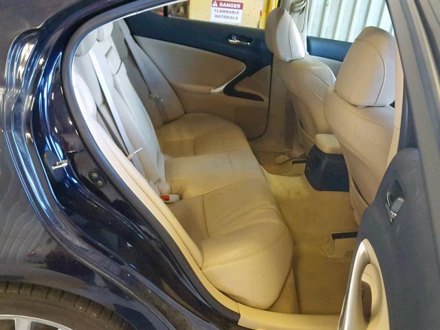 JTHBE262985017598 - 2008 LEXUS IS 350 BLUE photo 6