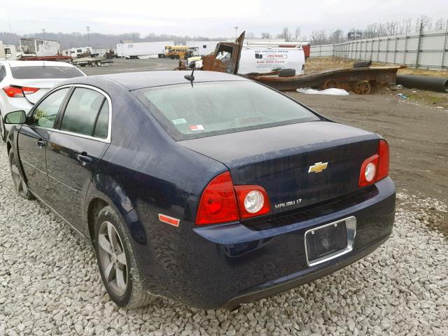1G1ZC5E1XBF253607 - 2011 CHEVROLET MALIBU 1LT 蓝色 照片 3