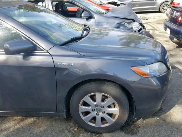 JTNBB46K983045799 - 2008 TOYOTA CAMRY HYBR GRAY photo 9